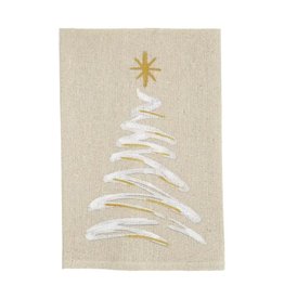 Mudpie Tree Christmas Hand-Painted Towel