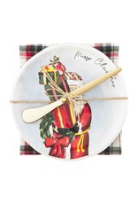 Mud Pie Merry Christmas Tartan Appetizer Set
