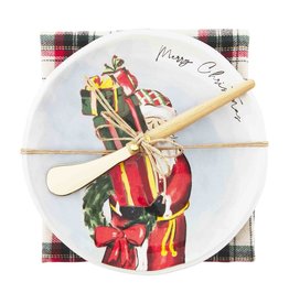 Mud Pie Merry Christmas Tartan Appetizer Set