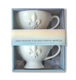 Roux Brand The Perfect Everything Bowl (Fleur-de-lis) Set of Two