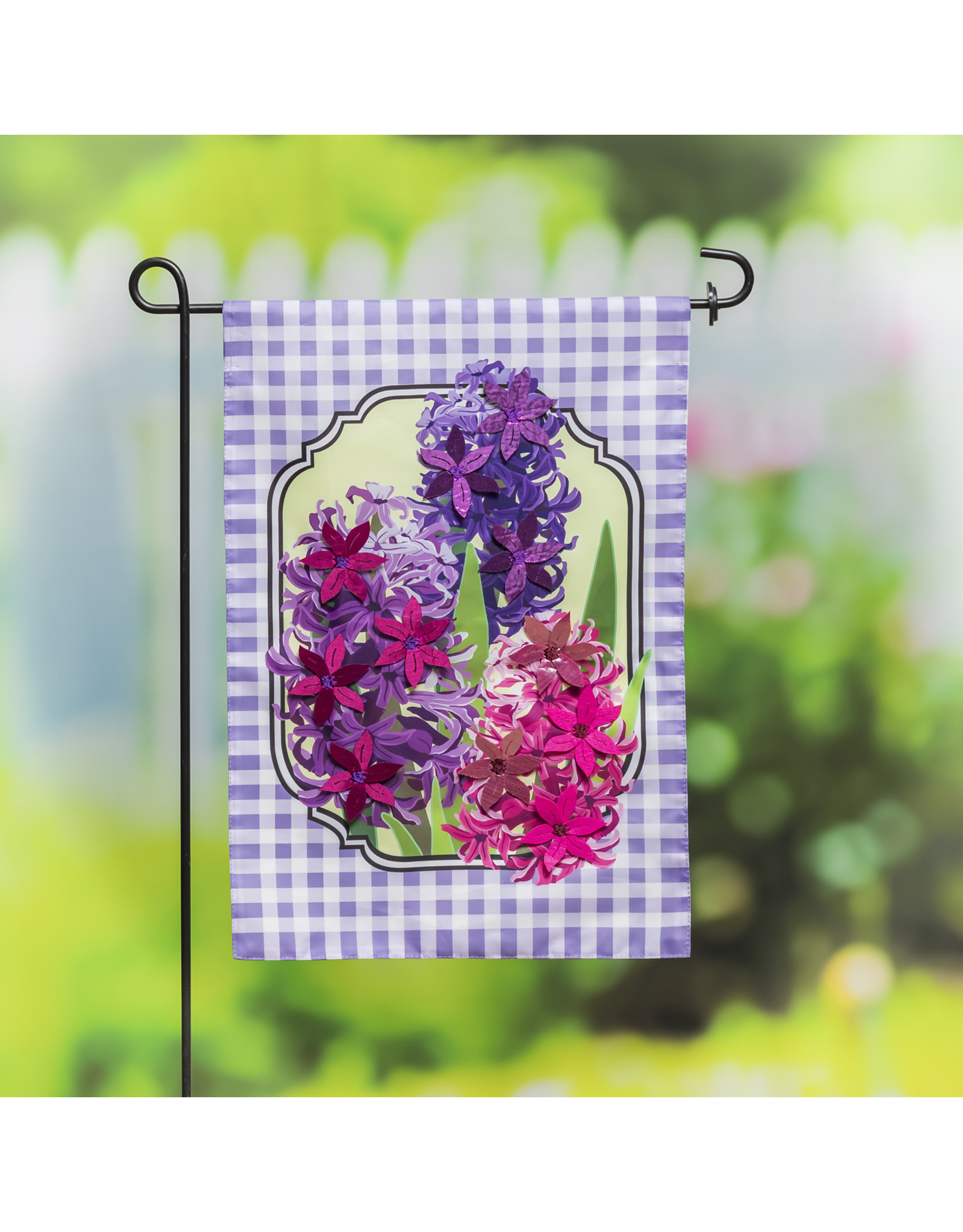 Evergreen Enterprises Spring Hyacinths Garden Applique Flag