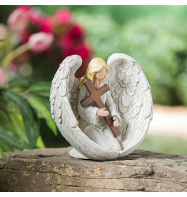 Evergreen Enterprises Angel with Cross Garden Statuary