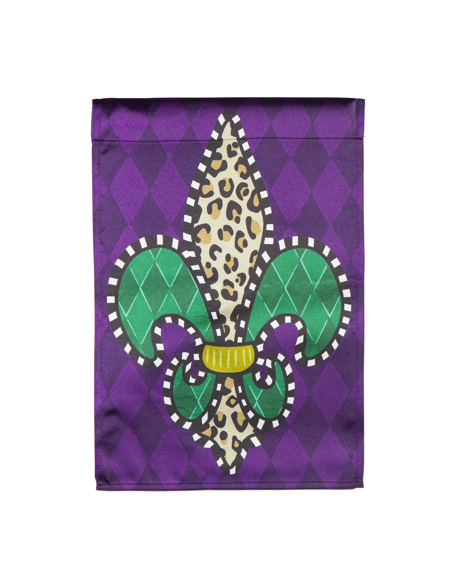 Evergreen Enterprises Animal Print Fleur De Lis House Lustre Flag