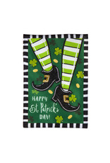 Evergreen Enterprises Dancing St. Patrick's Day Garden Burlap Flag