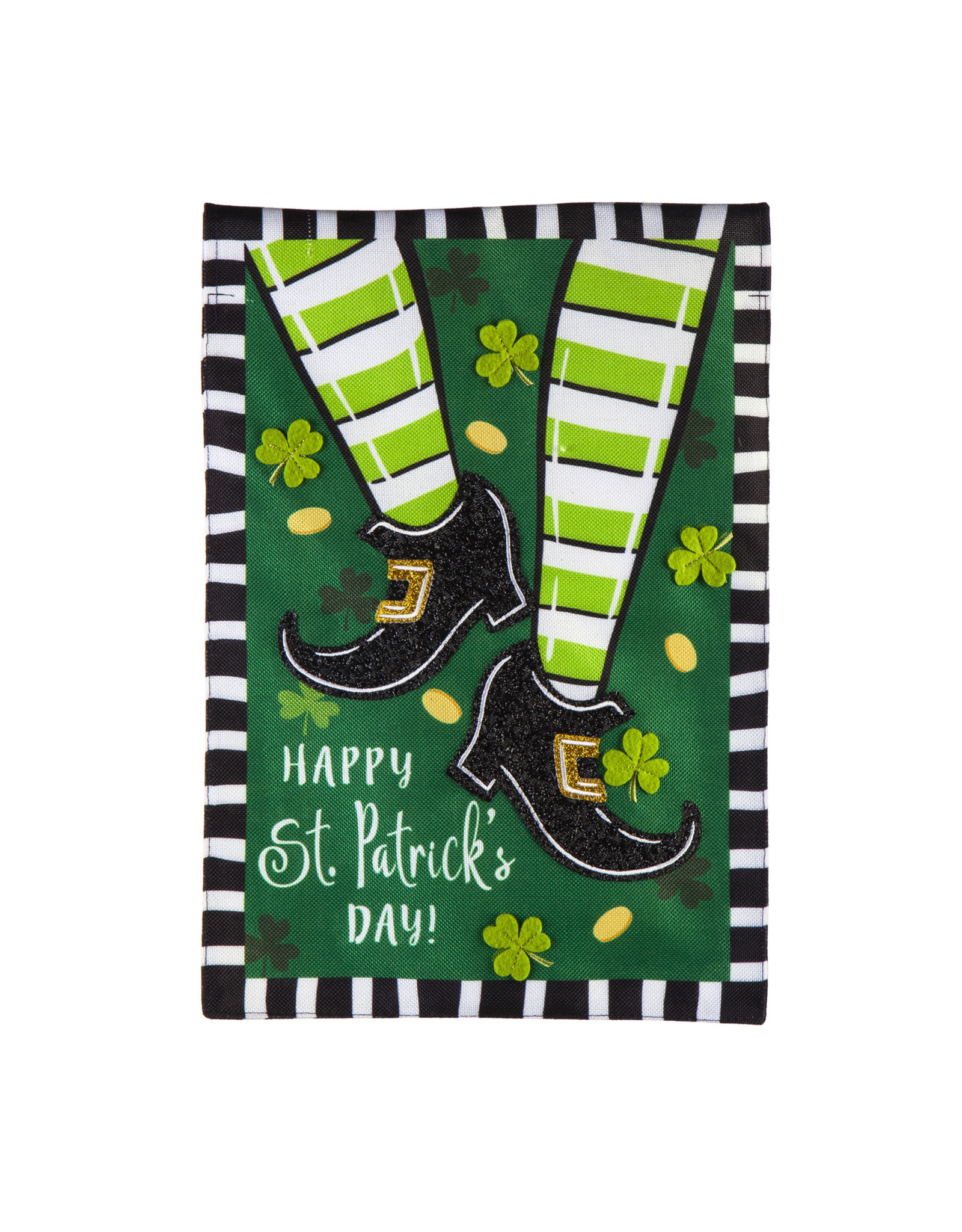 Evergreen Enterprises Dancing St. Patrick's Day Garden Burlap Flag