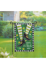 Evergreen Enterprises Dancing St. Patrick's Day Garden Burlap Flag