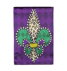 Evergreen Enterprises Animal Print Fleur De Lis Garden Lustre Flag