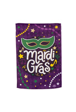 Evergreen Enterprises Mardi Gras Party Garden Suede Flag