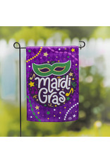 Evergreen Enterprises Mardi Gras Party Garden Suede Flag