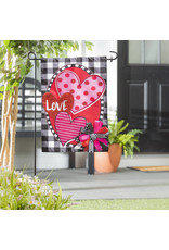 Evergreen Enterprises Hearts and Love Garden Applique Flag