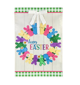 Evergreen Enterprises Colorful Bunny Wreath Garden Applique Flag