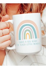 Quotable Life Takes A Big Heart Rainbow Teacher Mug