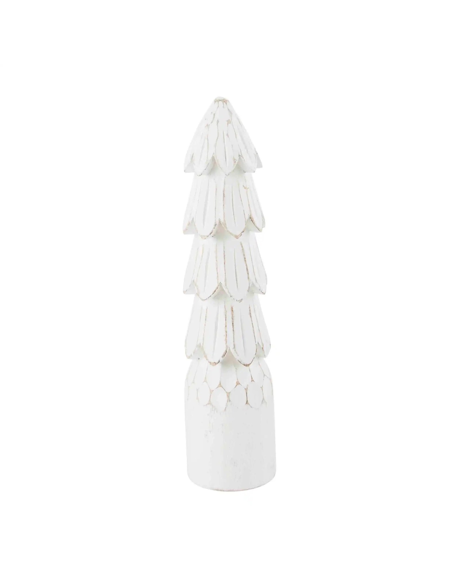Mud Pie Small White Carved Tree