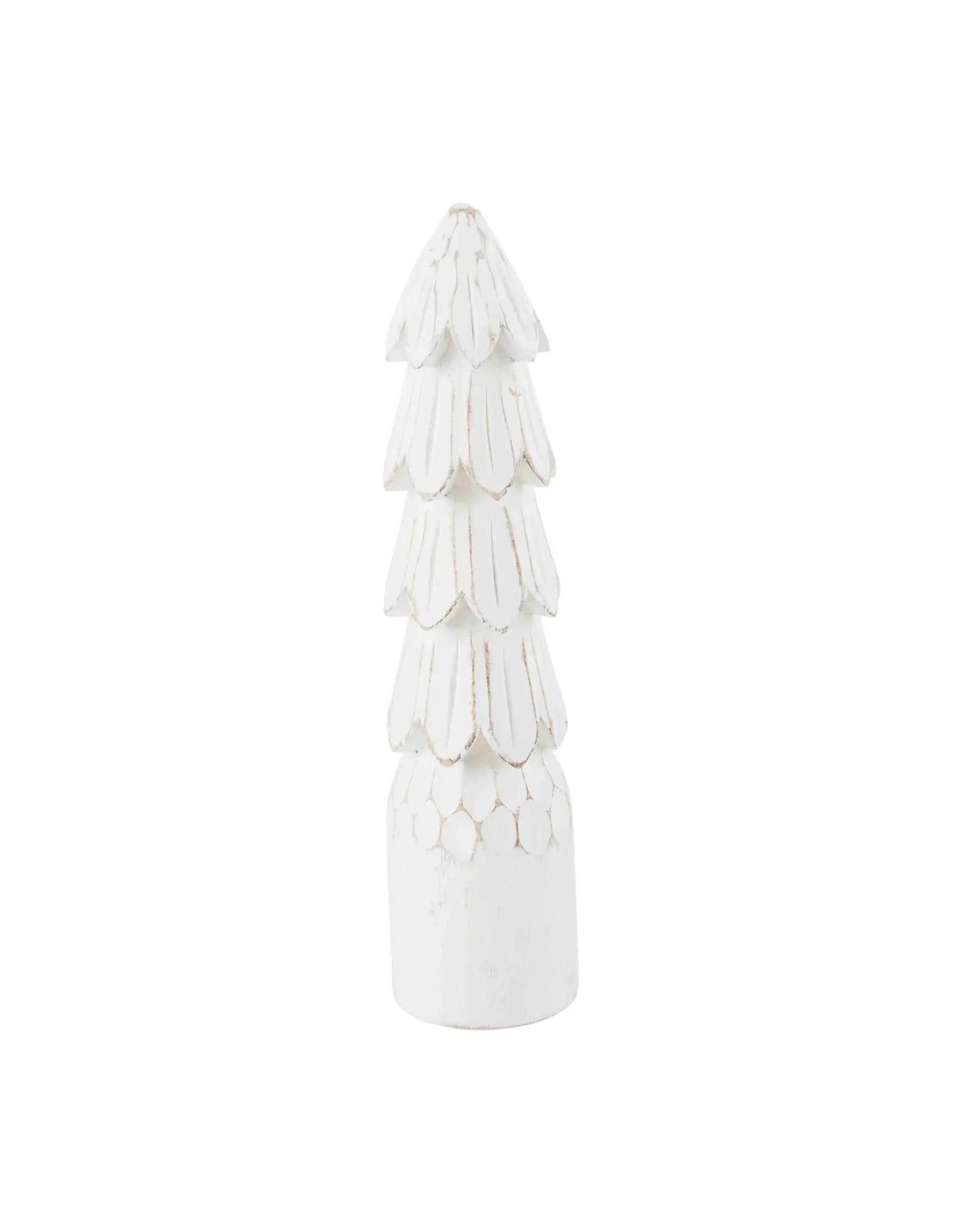 Mudpie Small White Carved Tree