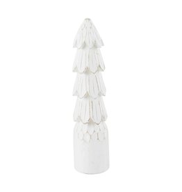 Mud Pie Small White Carved Tree