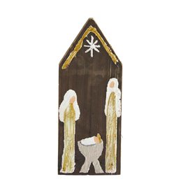 Mud Pie Large Nativity Plaque