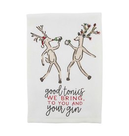 Mud Pie Reindeer Xmas Drinking Towel