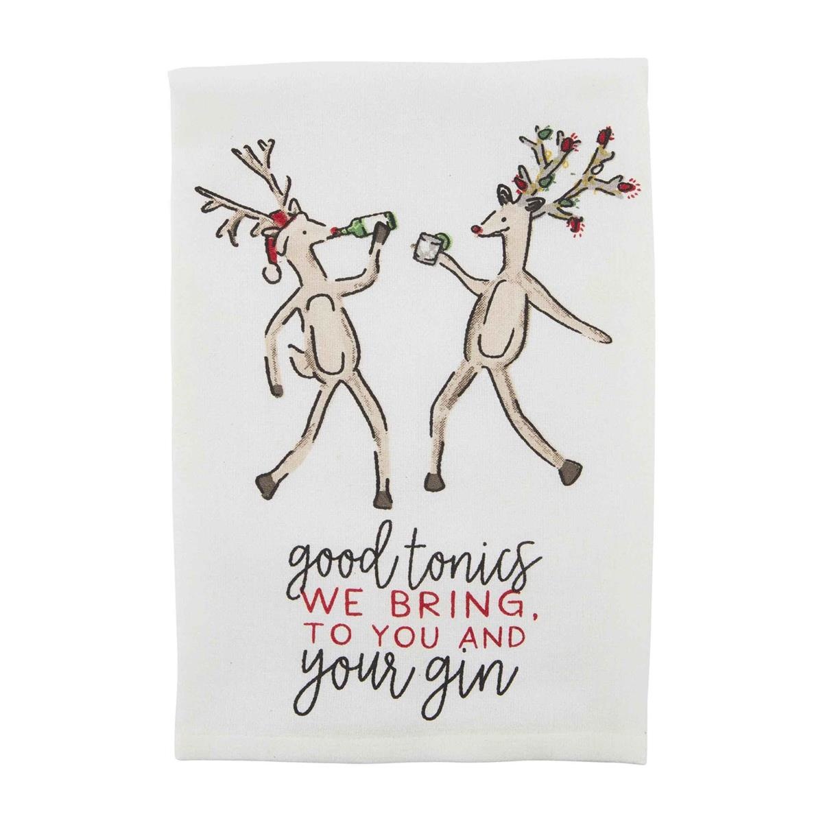 Tipsy & Bright Reindeer Wine Glass by Mud Pie – BFF Here