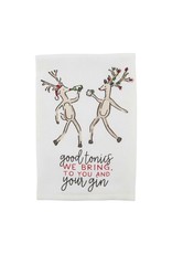 Mud Pie Reindeer Xmas Drinking Towel