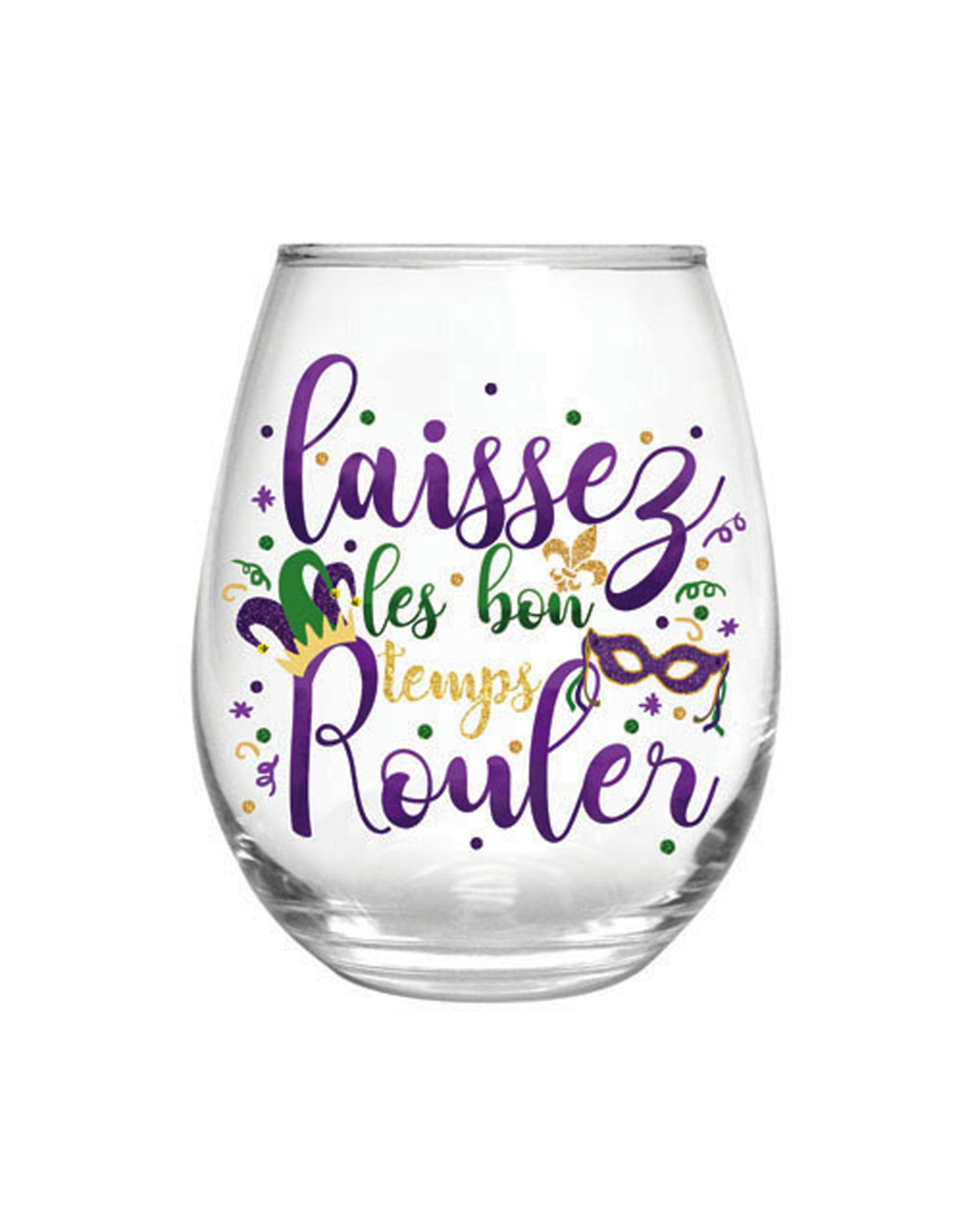 Evergreen Enterprises Laissez Les Bon Temps Rouler - 17 oz Stemless Glass w/Box