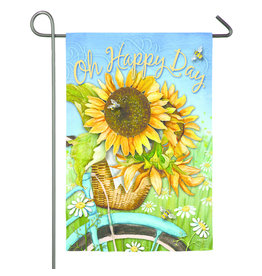 Evergreen Enterprises Happy Day Sunflowers Garden Suede Flag