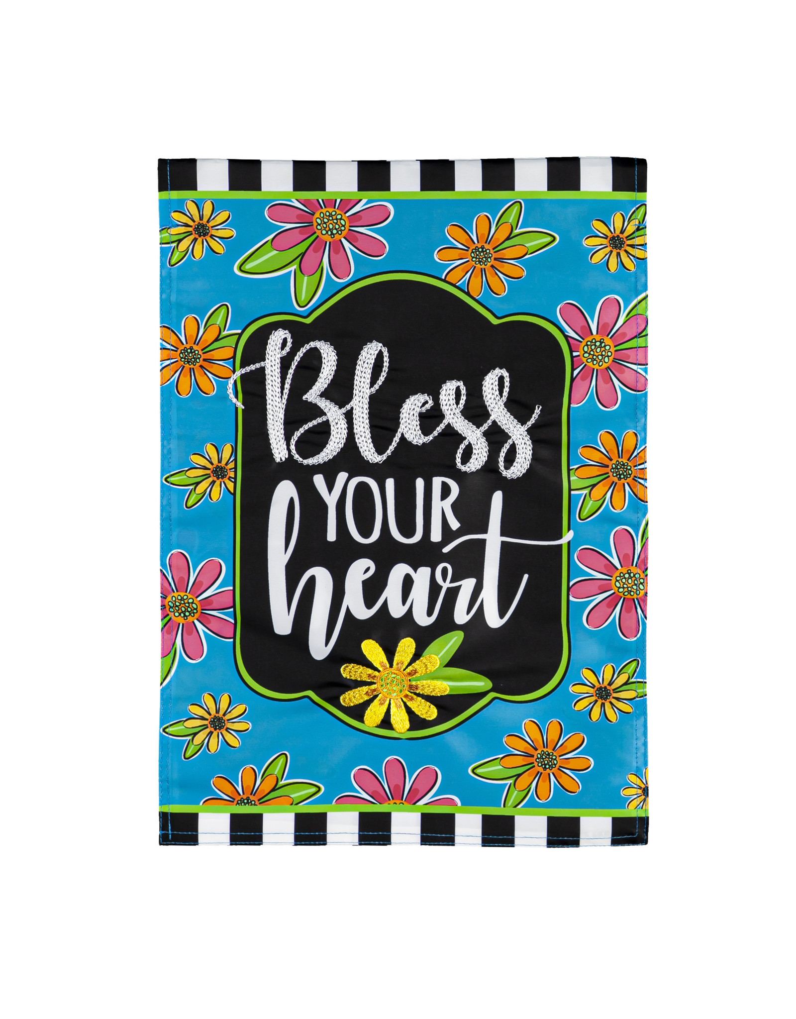 Evergreen Enterprises Floral Blessings Garden Applique Flag