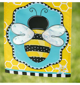 Evergreen Enterprises Buzzing Bee Welcome Garden Applique Flag