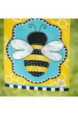 Evergreen Enterprises Buzzing Bee Welcome Garden Applique Flag