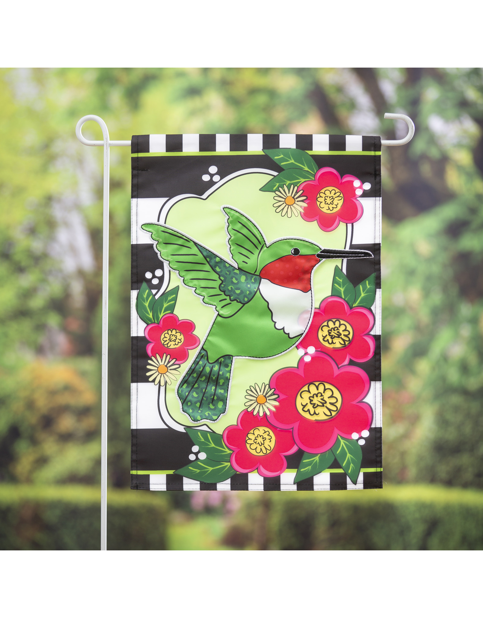 Evergreen Enterprises Spring Hummingbird Garden Applique Flag