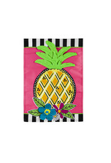 Evergreen Enterprises Bright Pineapple Garden Applique Flag