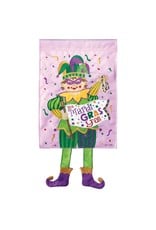 Magnolia Garden Flag Company Mardi Gras Jester Crazy Leg Garden Flag
