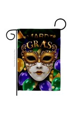 Two Group Flag Co. Fat Tuesday Carnival Mardi Gras Garden House 2-Sided Flag