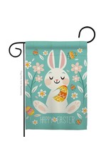Two Group Flag Co. Cheerful Easter Bunny Garden Flag