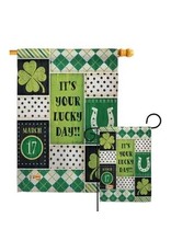 Two Group Flag Co. St Patricks Lucky Day Springtime Patrick Decor Flag