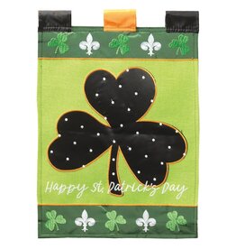 Magnolia Garden Flag Company Happy St Patricks Shamrock House Flag 29x42