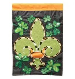 Magnolia Garden Flag Company Fleur-De-Lis Shamrocks Garden Flag 13x18