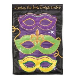 Magnolia Garden Flag Company Mardi Gras Mask Flag Garden