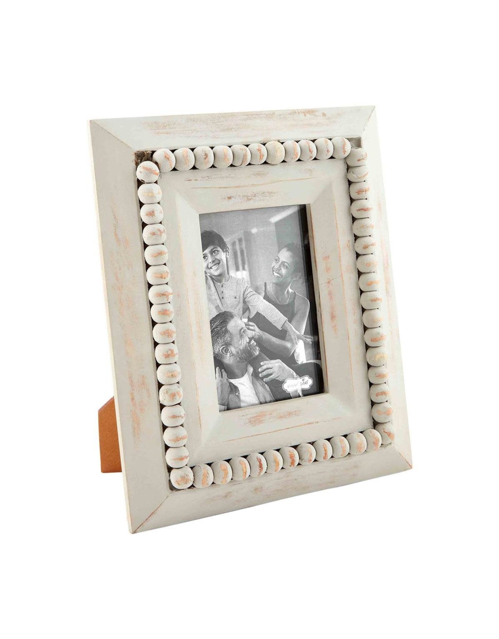 Mud Pie Small Gray Bead Wood Frame