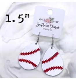 Doohickies/So. Charm Trade Baseball Teardrops 1.5"