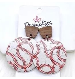 Doohickies/So. Charm Trade 2" Walnut & Baseball/Softball Piggyback Corkies