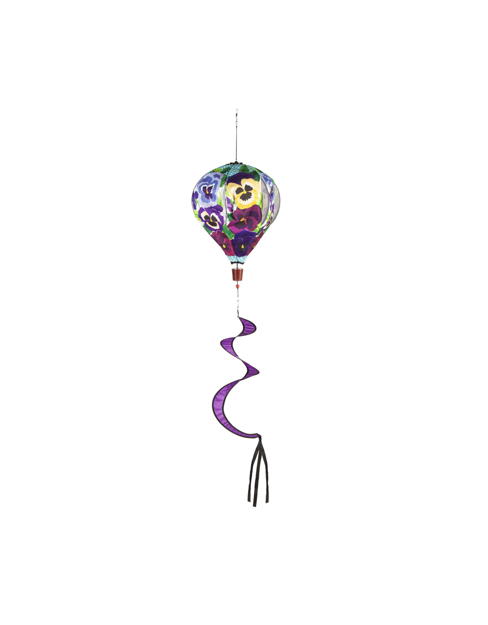 Evergreen Enterprises Pansy Garden Burlap Balloon Spinner