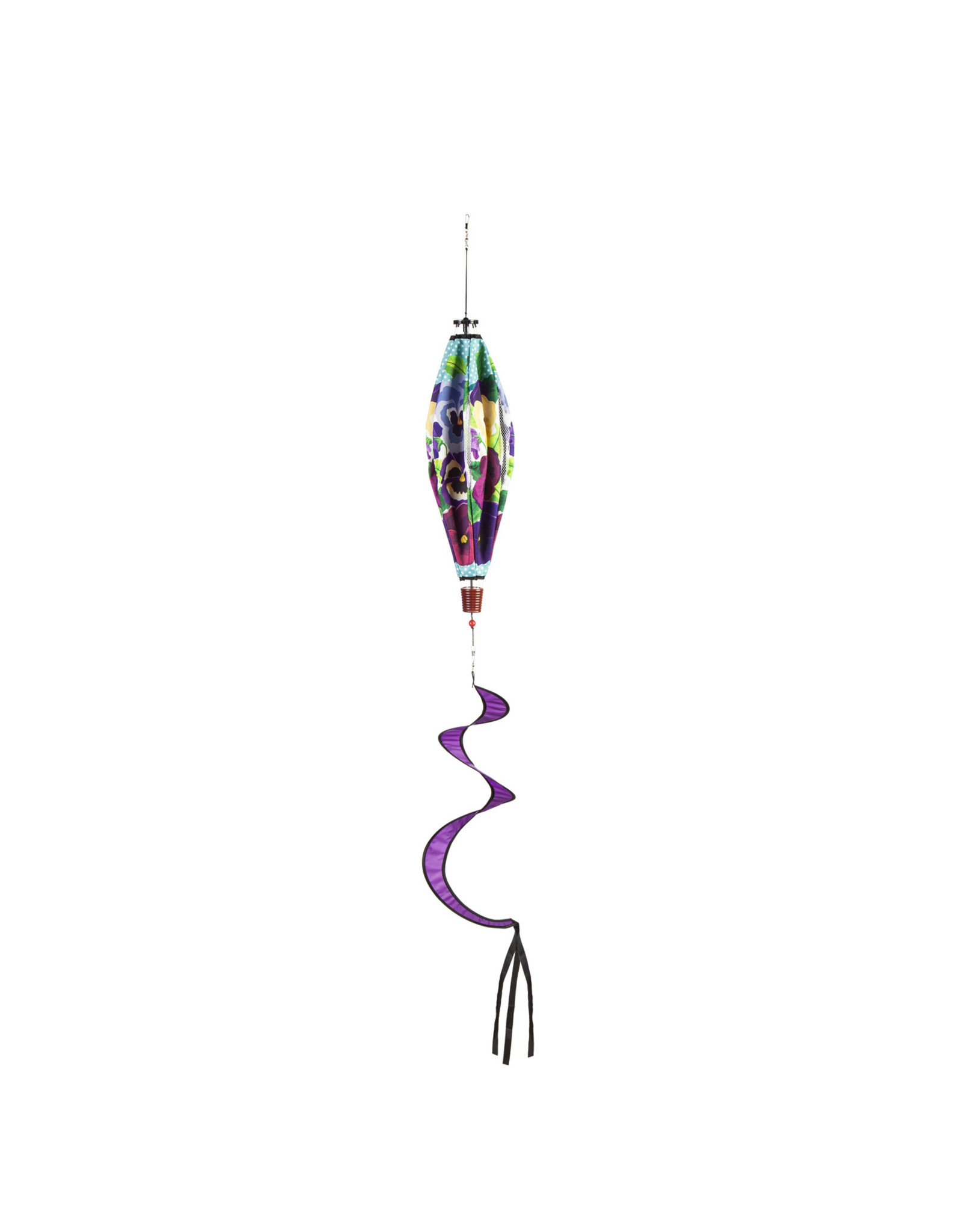 Evergreen Enterprises Pansy Garden Burlap Balloon Spinner
