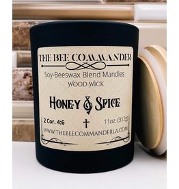 The Bee Commander Honey & Spice - Bee/Soy Candle 11oz