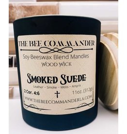 The Bee Commander Smoked Suede - Bee/Soy Candle 110z