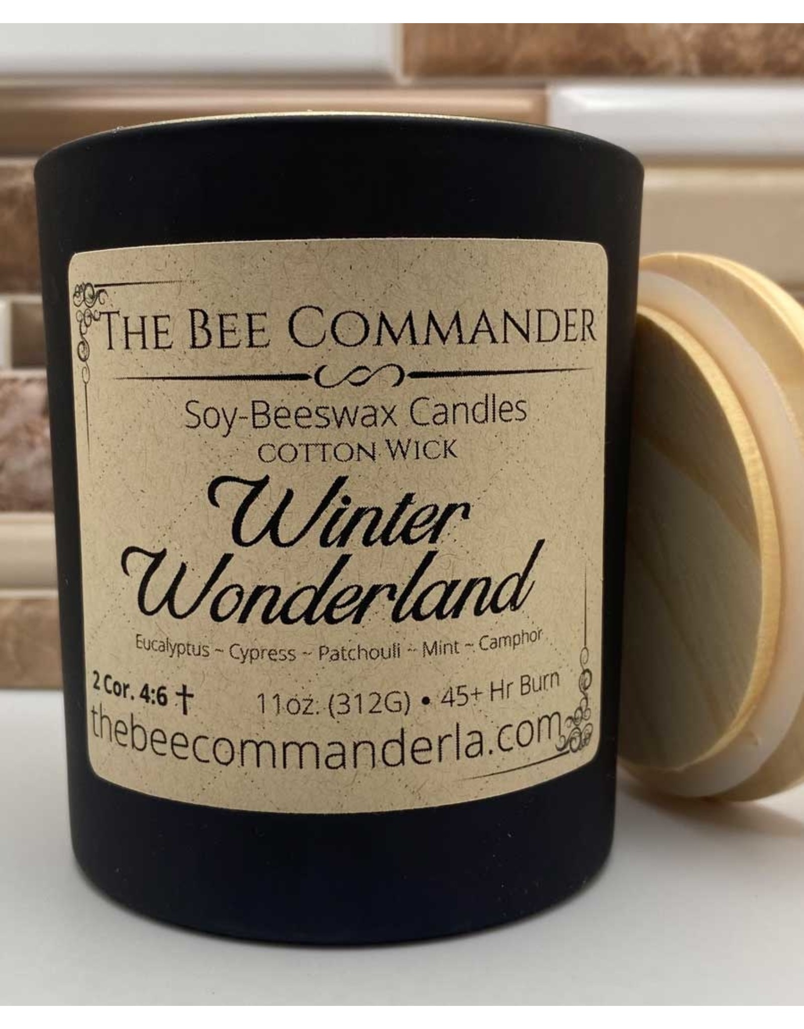 The Bee Commander Winter Wonderland Soy/Beeswax Candle