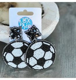 OBX Prep Soccer Seed Beaded Dangle Earrings