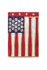 Magnolia Garden Flag Company Baseball -burlap garden flag