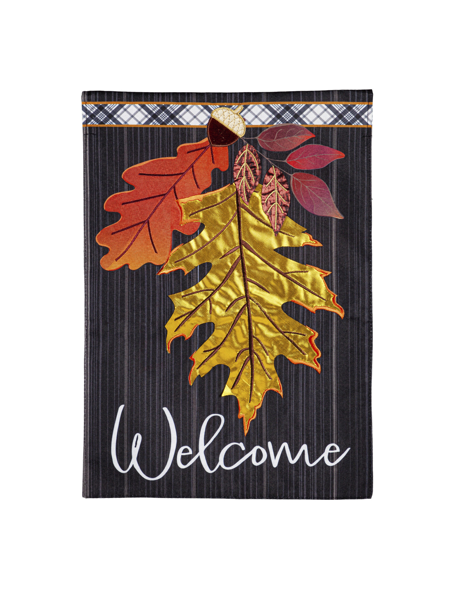 Evergreen Enterprises Welcome Autumn Leaves Garden Linen Flag