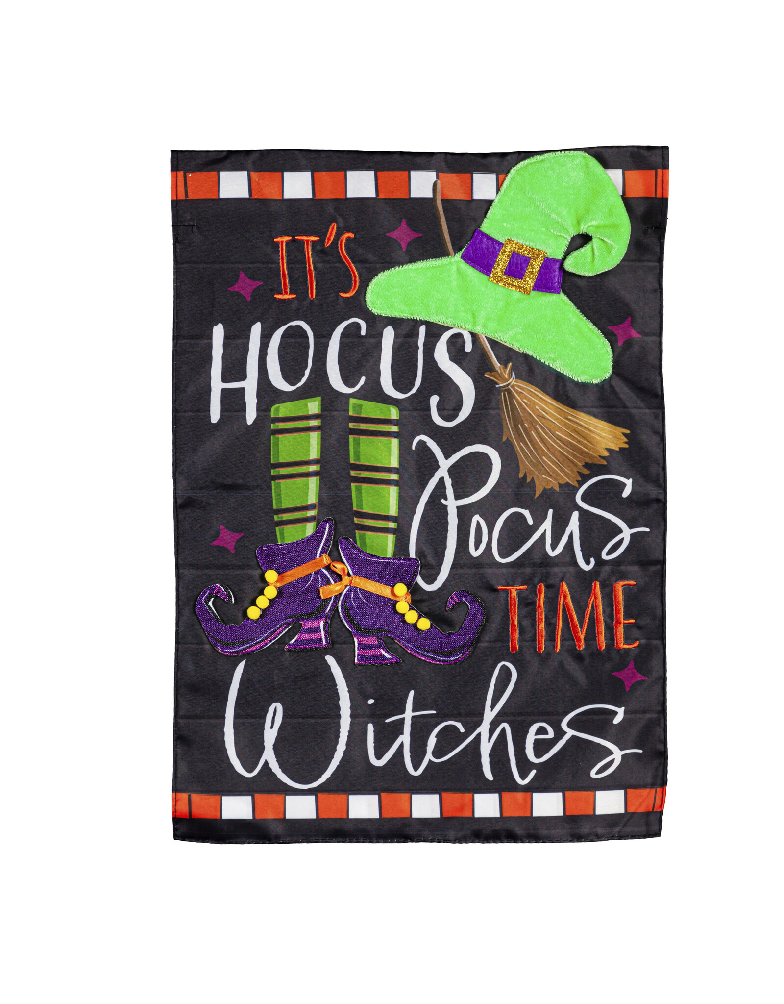 Evergreen Enterprises Hocus Pocus Time Garden Applique Flag