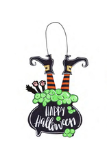 Evergreen Enterprises Lit Witch in Cauldron Door Décor